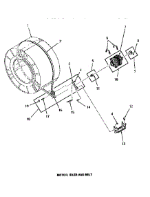 09 - Motor, Idler & Belt parts for Amana Dryer FE3130 from AppliancePartsPros.com