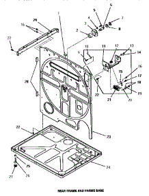 11 - Rear Frame & Frame Base parts for Amana Dryer FE3130 from AppliancePartsPros.com