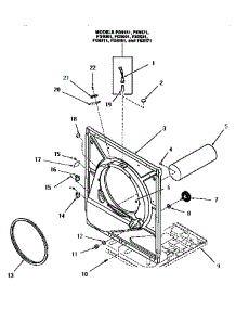 06 - Front Frame And Air Shroud parts for Amana Dryer FE3850 from AppliancePartsPros.com