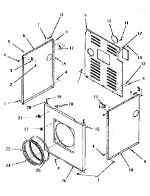 10 - Panels parts for Amana Dryer FE3850 from AppliancePartsPros.com