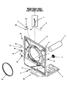06 - Front Frame And Air Shroud parts for Amana Dryer FE4170 from AppliancePartsPros.com