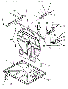 13 - Rear Frame And Frame Base parts for Amana Dryer FE6171 from AppliancePartsPros.com