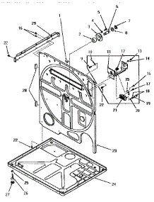 11 - Rear Frame And Frame Base parts for Amana Dryer FE6231 from AppliancePartsPros.com
