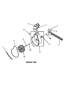 11 - Exhaust Fan parts for Amana Dryer FE6260 from AppliancePartsPros.com