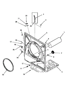 07 - Front Frame And Air Shroud parts for Amana Dryer FE9021 from AppliancePartsPros.com