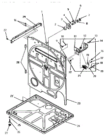 13 - Rear Frame And Frame Base parts for Amana Dryer FE9021 from AppliancePartsPros.com