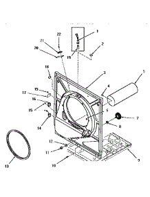07 - Front Frame And Air Shroud parts for Amana Dryer FE9171 from AppliancePartsPros.com