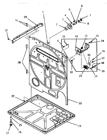 13 - Rear Frame And Frame Base parts for Amana Dryer FE9171 from AppliancePartsPros.com