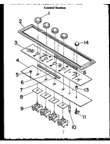 02 - Control Section parts for Amana Cooktop FET100 from AppliancePartsPros.com
