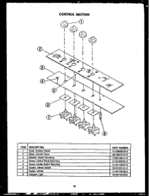 02 - Control Section parts for Amana Cooktop FET265 from AppliancePartsPros.com