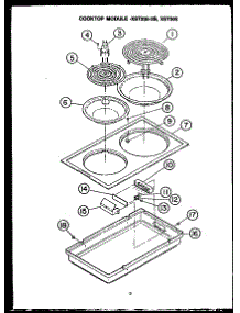 03 - Cooktop Module -Xst205-2B / Xst305 parts for Amana Cooktop FET265 from AppliancePartsPros.com