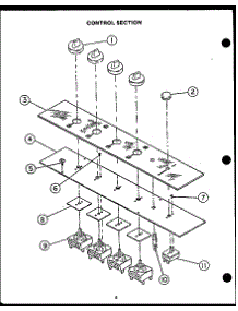 02 - Control Section parts for Amana Cooktop FET270 from AppliancePartsPros.com