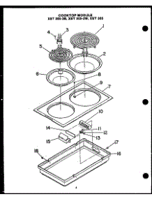 03 - Cooktop Module parts for Amana Cooktop FET290 from AppliancePartsPros.com