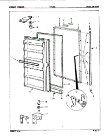 02 - Freezer Door parts for Maytag Freezer FFU180 / 8V083 from AppliancePartsPros.com
