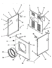 12 - Panels parts for Amana Dryer FG3070 from AppliancePartsPros.com