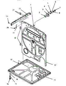 13 - Rear Frame And Frame Base parts for Amana Dryer FG3070 from AppliancePartsPros.com