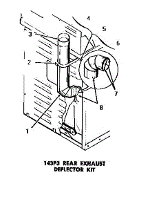 02 - 143P3 Rear Exhaust Deflector Kit parts for Amana Dryer FG3240 from AppliancePartsPros.com