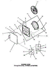 17 - Loading Door parts for Amana Dryer FG3240 from AppliancePartsPros.com
