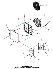 19 - Loading Door parts for Amana Dryer FG3331 from AppliancePartsPros.com