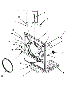 06 - Front Frame And Air Shroud parts for Amana Dryer FG3870 from AppliancePartsPros.com