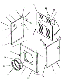 12 - Panels parts for Amana Dryer FG4240 from AppliancePartsPros.com