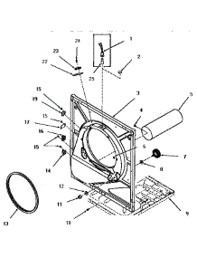 07 - Front Frame And Air Shroud parts for Amana Dryer FG6211 from AppliancePartsPros.com