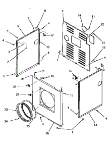 14 - Panels parts for Amana Dryer FG6211 from AppliancePartsPros.com