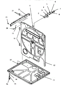 15 - Rear Frame And Frame Base parts for Amana Dryer FG6211 from AppliancePartsPros.com