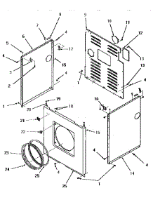 12 - Panels parts for Amana Dryer FG6241 from AppliancePartsPros.com