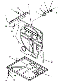 13 - Rear Frame And Frame Base parts for Amana Dryer FG6241 from AppliancePartsPros.com