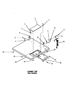 08 - Cabinet Top parts for Amana Dryer FG6270 from AppliancePartsPros.com
