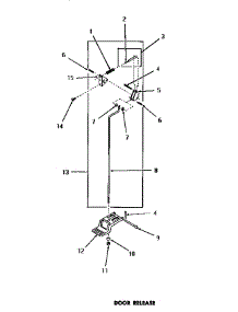 11 - Door Release parts for Amana Dryer FG6270 from AppliancePartsPros.com