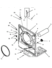 06 - Front Frame And Air Shroud parts for Amana Dryer FG6280 from AppliancePartsPros.com