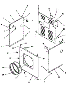 12 - Panels parts for Amana Dryer FG6280 from AppliancePartsPros.com