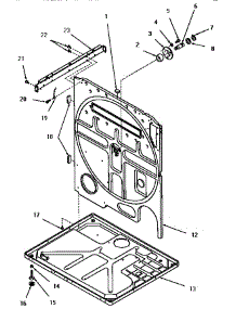 13 - Rear Frame And Frame Base parts for Amana Dryer FG6291 from AppliancePartsPros.com