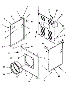 14 - Panels parts for Amana Dryer FG9031 from AppliancePartsPros.com