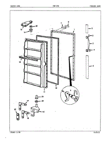 02 - Freezer Door parts for Admiral Freezer FNF17E8 / EY43B from AppliancePartsPros.com