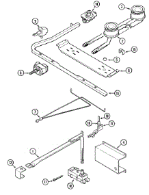 02 - Gas Controls parts for Admiral Range G1110PRA from AppliancePartsPros.com