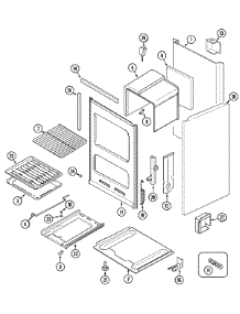 03 - Oven / Body parts for Admiral Range G1110PRW from AppliancePartsPros.com