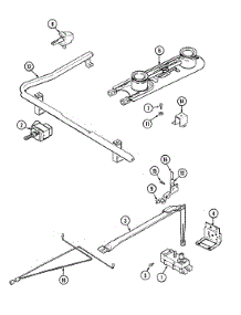 03 - Gas Controls (G3110prx-M) parts for Admiral Range G3110PRA-M from AppliancePartsPros.com