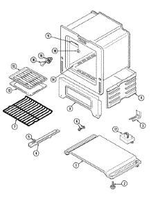 04 - Oven / Base parts for Admiral Range G3127WRA from AppliancePartsPros.com