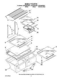 05 - Shelf Parts parts for Maytag Refrigerator A2RXNMFWW01 from AppliancePartsPros.com