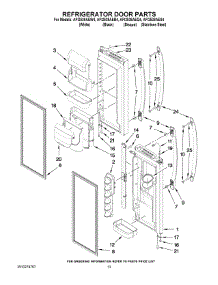 07 - Refrigerator Door Parts parts for Maytag Refrigerator AFI2538AEW4 from AppliancePartsPros.com
