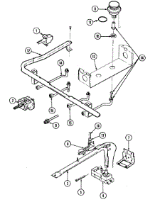 03 - Gas Controls parts for Admiral Range G3227WRA-M from AppliancePartsPros.com