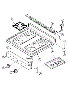 05 - Top Assembly parts for Admiral Range G3227XRWM4 from AppliancePartsPros.com