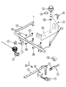03 - Gas Controls (G3267xra, G3267xrw) parts for Admiral Range G3267XRA from AppliancePartsPros.com