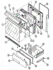 02 - Door / Drawer parts for Admiral Range G3267XRA-M from AppliancePartsPros.com