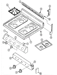 05 - Top Assembly parts for Admiral Range G3267XRA-M from AppliancePartsPros.com