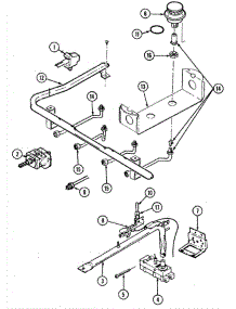 03 - Gas Controls parts for Admiral Range G3267XRAM3 from AppliancePartsPros.com