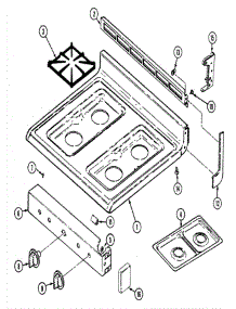 05 - Top Assembly parts for Admiral Range G3267XRAM3 from AppliancePartsPros.com